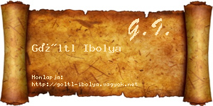 Göltl Ibolya névjegykártya